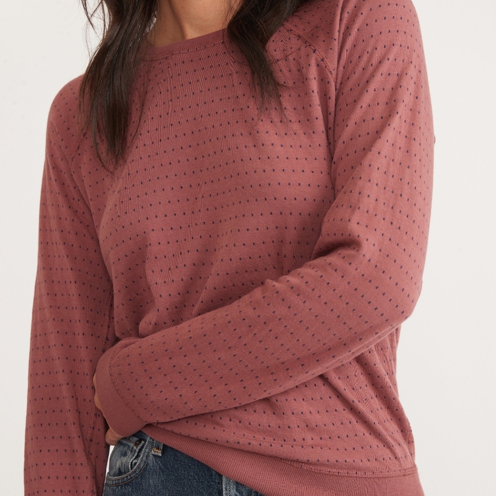Marine Layer reversible raglan tee sz Small Rust/navy